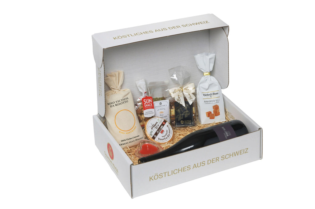 Gourmet-Körbli Genuss – Schweizer Feinkost für Unternehmen